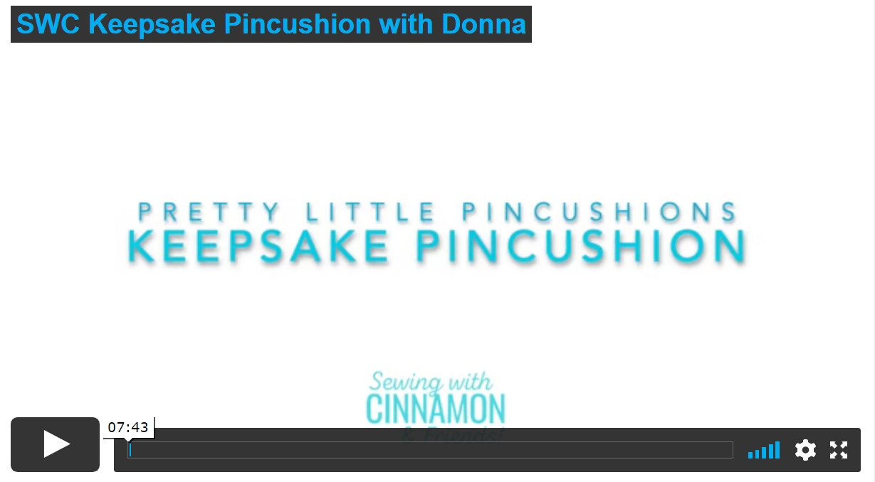 SWC Classes Sewing Pretty Little Pincushions Master Class Video Course Pixie Faire