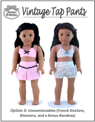 Forever 18 Inches 18 Inch Modern Vintage Tap Pants 18" Doll Clothes Pattern Pixie Faire