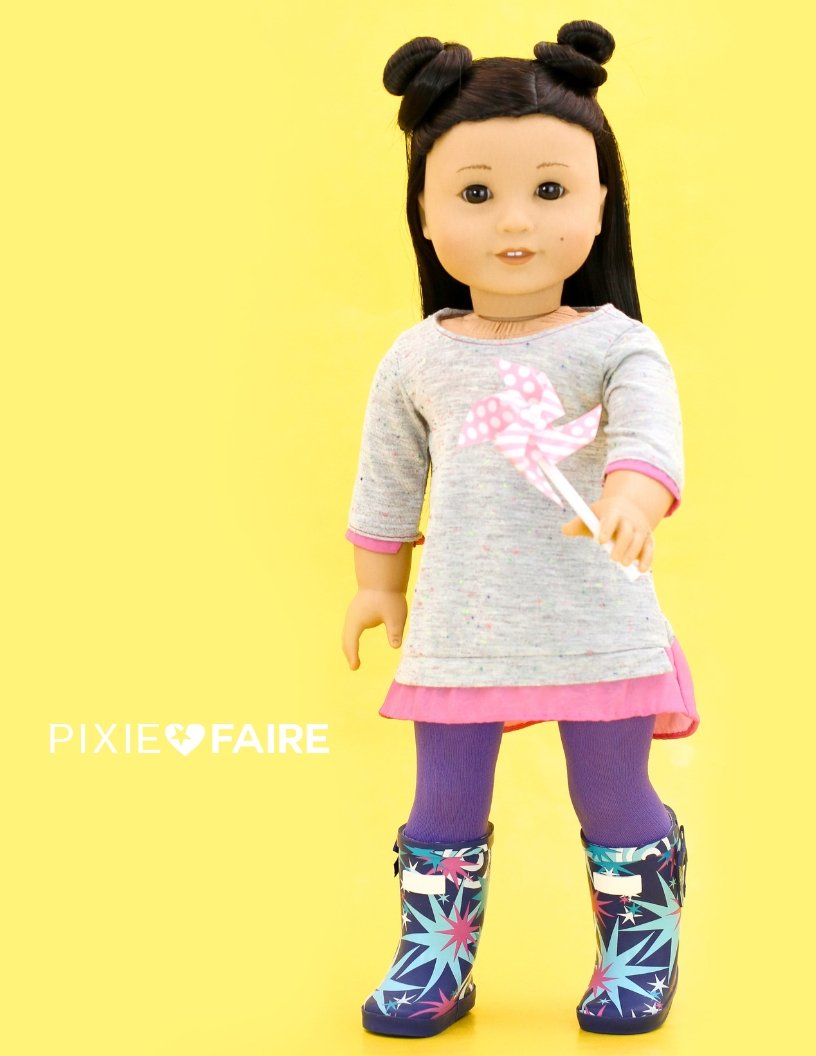 Seams to Streams 18 Inch Modern Sheer Delight Top 18" Doll Clothes Pattern Pixie Faire