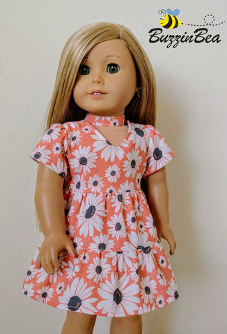 BuzzinBea 18 Inch Modern Jasmine Dress 18" Doll Clothes Pattern Pixie Faire