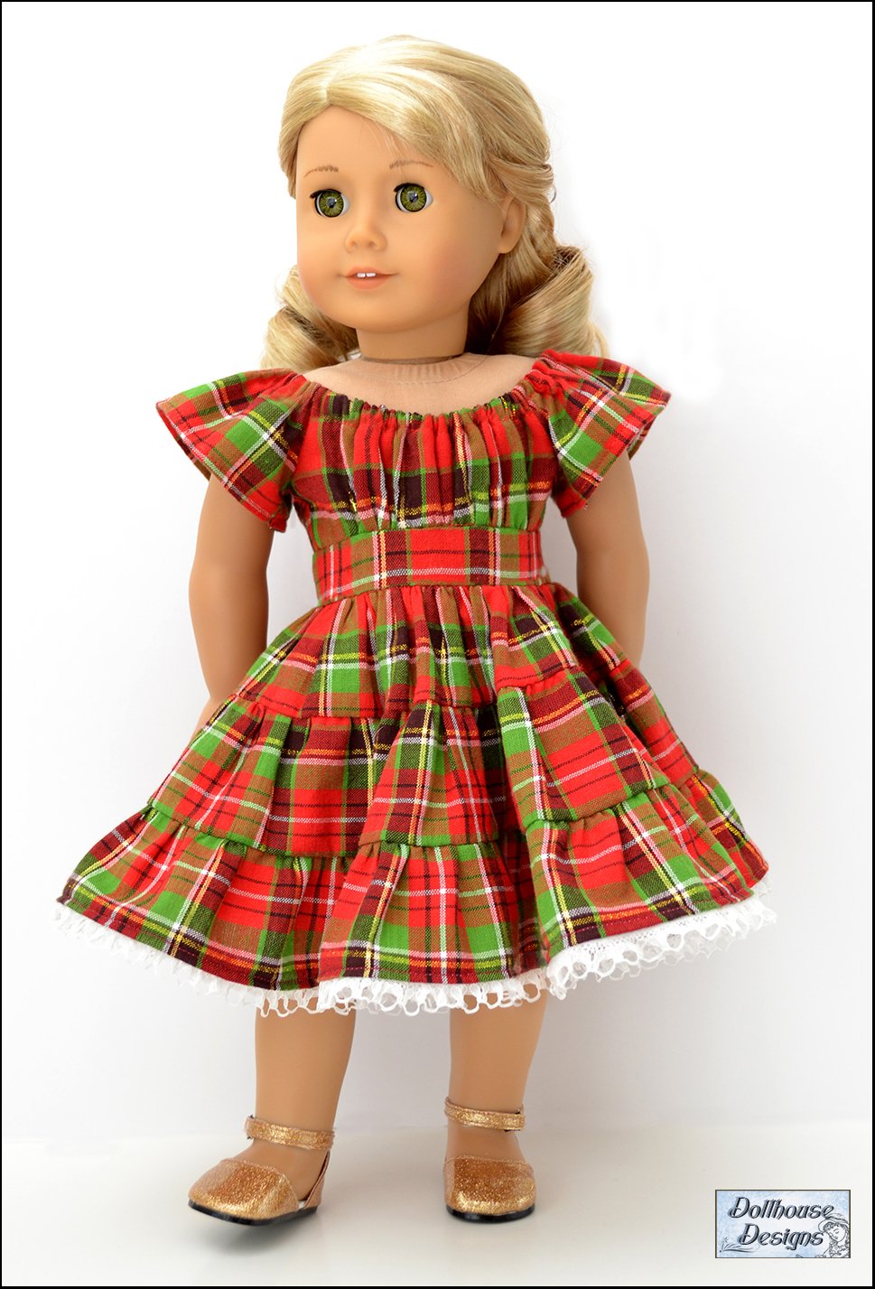 Dollhouse Designs 18 Inch Historical Fiesta Folklorico Dress & Blouse 18" Doll Clothes Pattern Pixie Faire