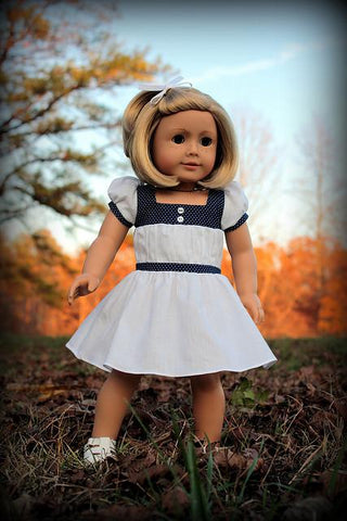 Heritage Doll Fashions 18 Inch Historical 1930's Gathered Dress 18" Doll Clothes Pattern Pixie Faire