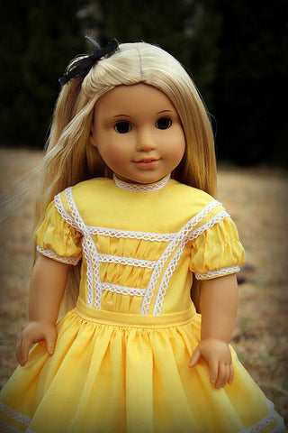 Heritage Doll Fashions 18 Inch Historical 1864 School Dress 18" Doll Clothes Pattern Pixie Faire