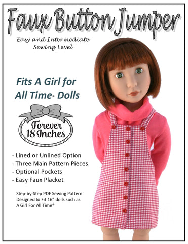 Forever 18 Inches A Girl For All Time Faux Button Jumper for AGAT Dolls Pixie Faire