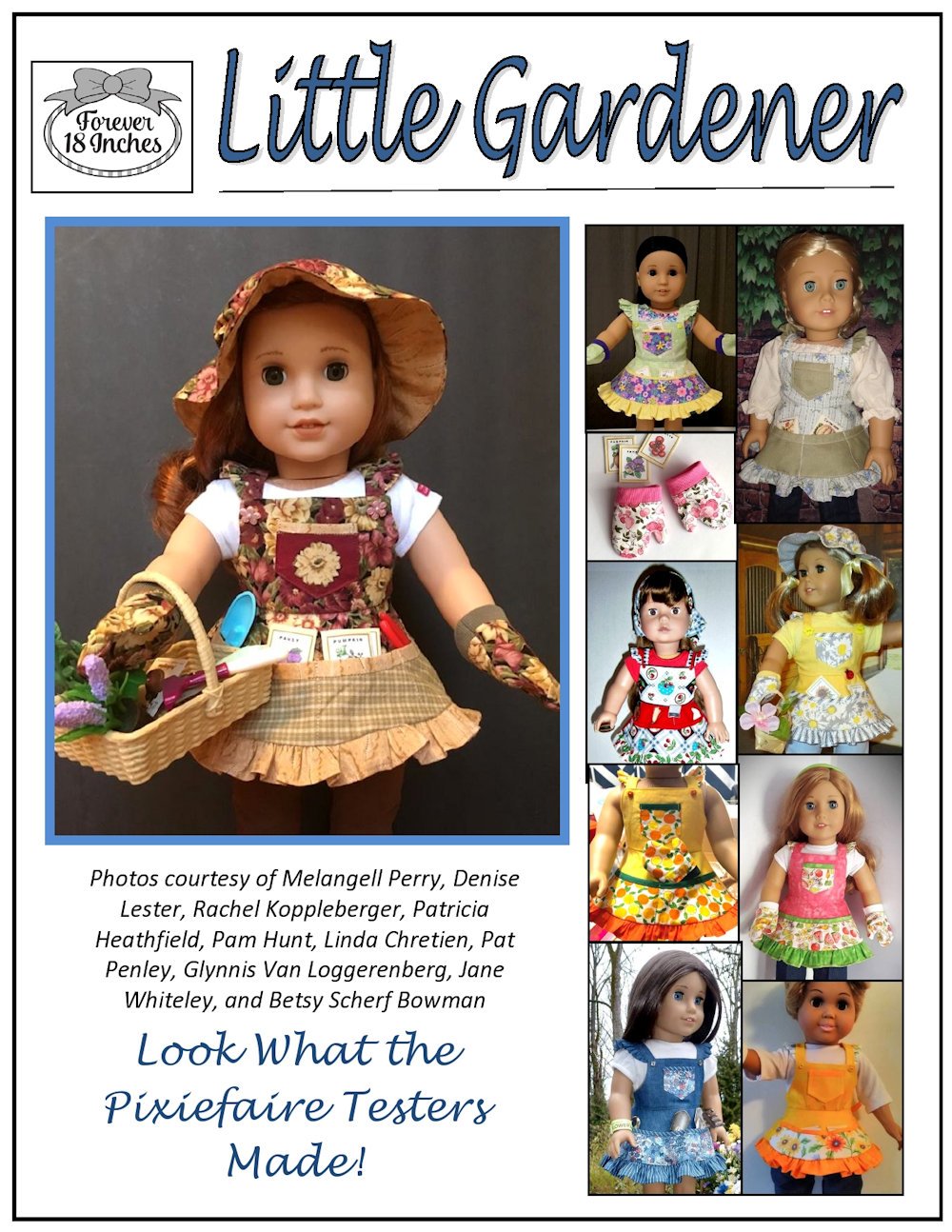 Forever 18 Inches 18 Inch Modern Little Gardener 18" Doll Clothes Pattern Pixie Faire