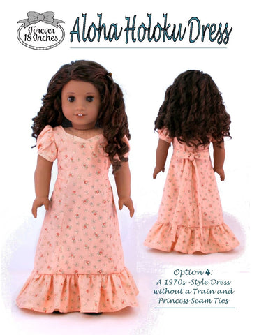 Forever 18 Inches 18 Inch Historical Aloha Holoku Dress 18" Doll Clothes Pattern Pixie Faire