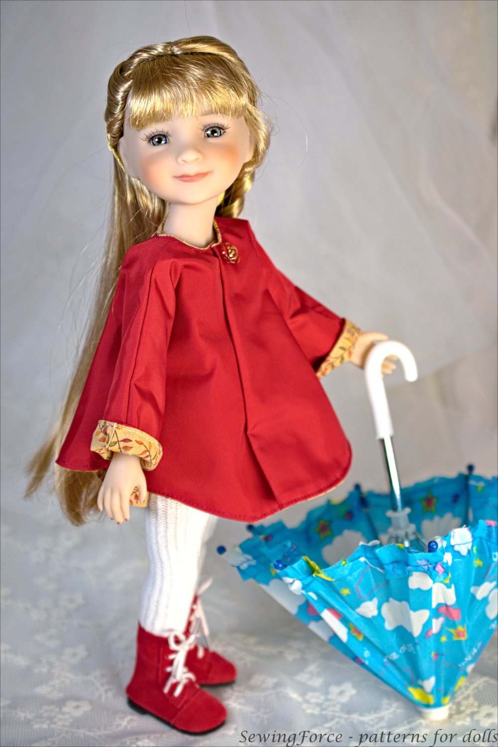 Sewing Force Ruby Red Fashion Friends Classic Rain or Winter Jacket Doll Clothes Pattern for Ruby Red Fashion Friends™ Pixie Faire