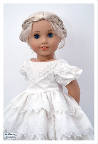 Dollhouse Designs 18 Inch Historical 1850s Promenade 18" Doll Clothes Pattern Pixie Faire