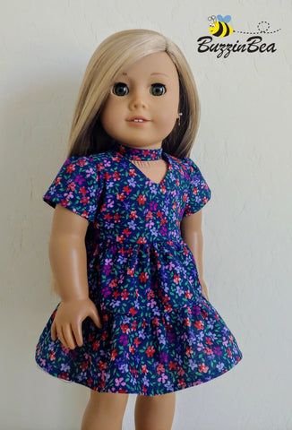 BuzzinBea 18 Inch Modern Jasmine Dress 18" Doll Clothes Pattern Pixie Faire