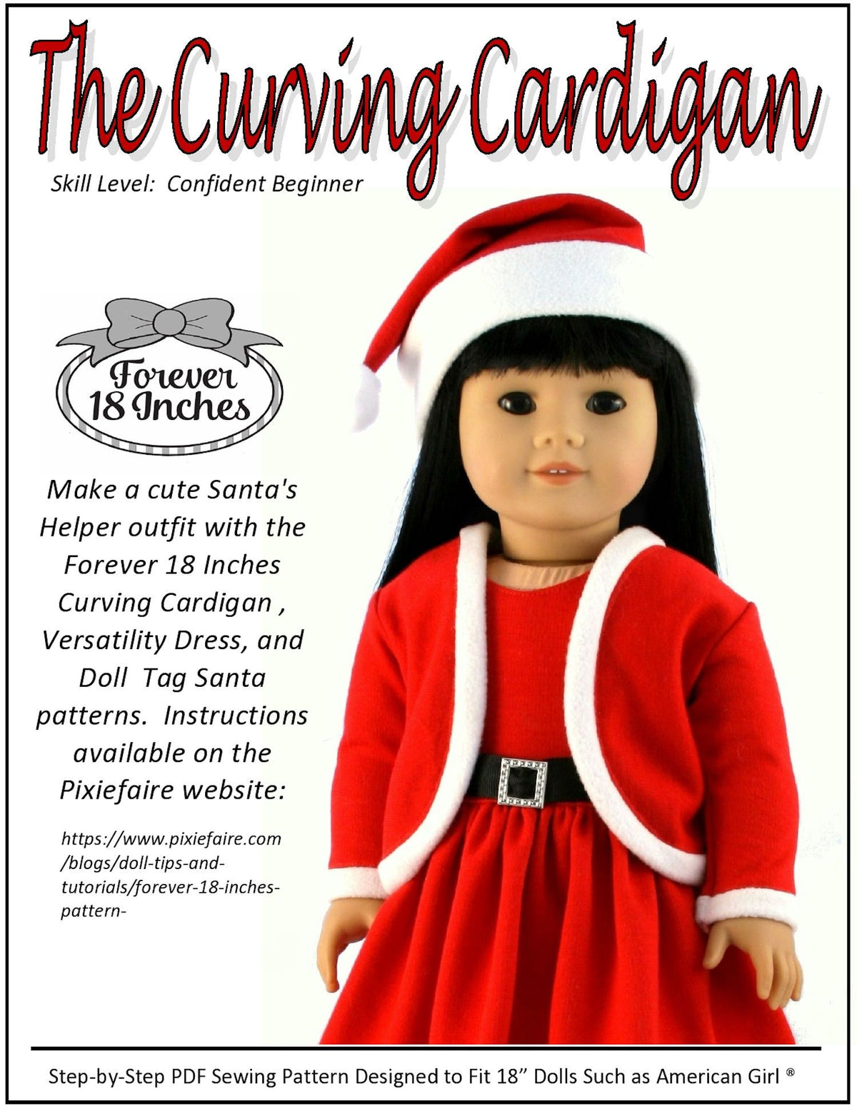 Forever 18 Inches 18 Inch Modern The Curving Cardigan 18" Doll Clothes Pixie Faire