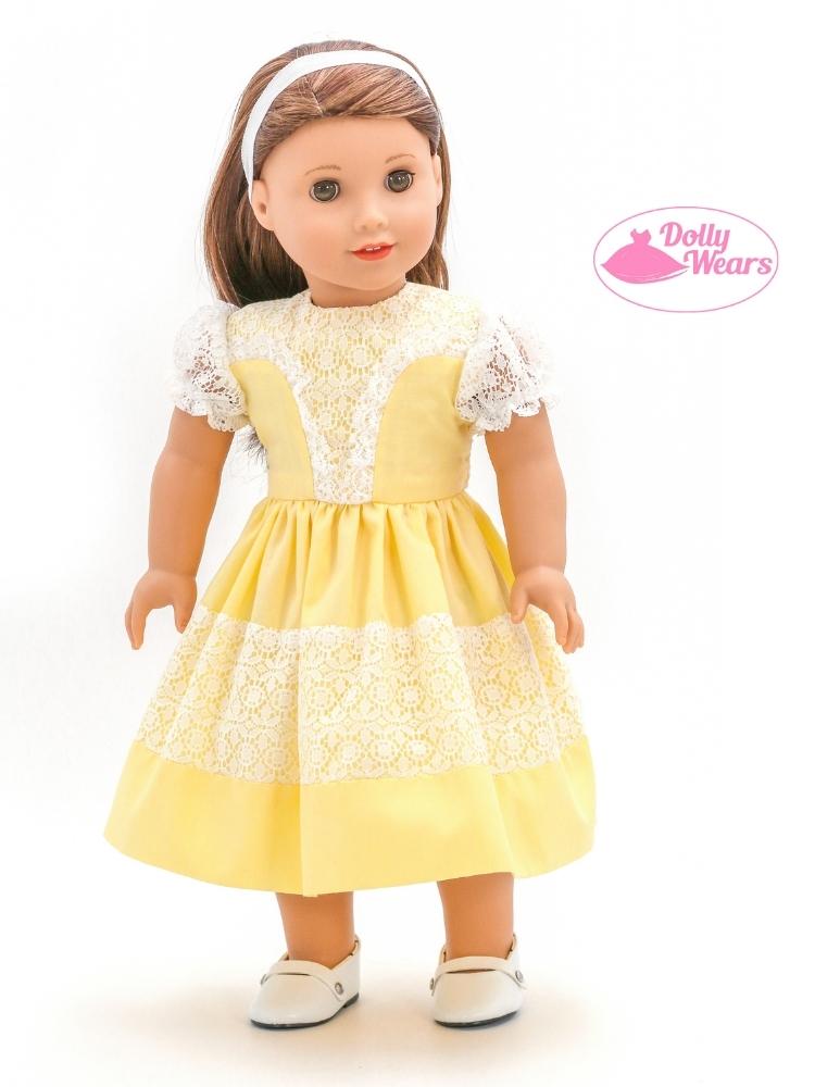 Dolly Wears 18 Inch Historical 50s N Lace 18" Doll Clothes Pattern Pixie Faire