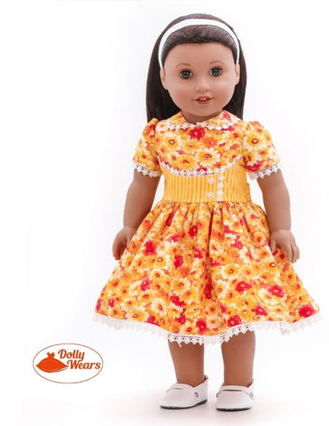 Dolly Wears 18 Inch Historical 50s N Saturdays Best 18" Doll Clothes Pattern Pixie Faire