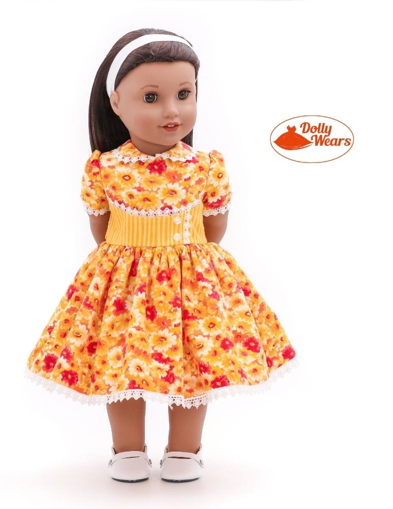 Dolly Wears 18 Inch Historical 50s N Saturdays Best 18" Doll Clothes Pattern Pixie Faire