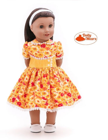 Dolly Wears 18 Inch Historical 50s N Saturdays Best 18" Doll Clothes Pattern Pixie Faire