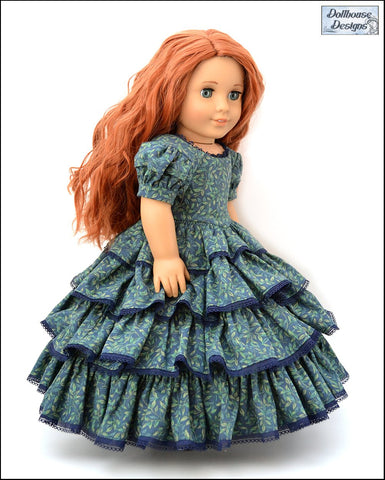 Dollhouse Designs 18 Inch Historical 1850s Promenade 18" Doll Clothes Pattern Pixie Faire
