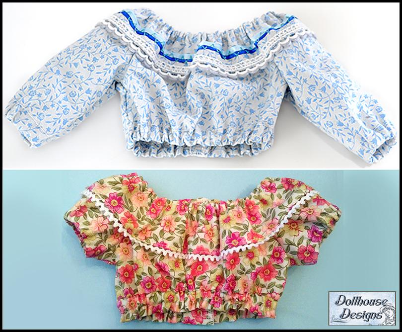 Dollhouse Designs WellieWishers Fiesta Folklorico Dress & Blouse 14-14.5" Doll Clothes Pattern Pixie Faire