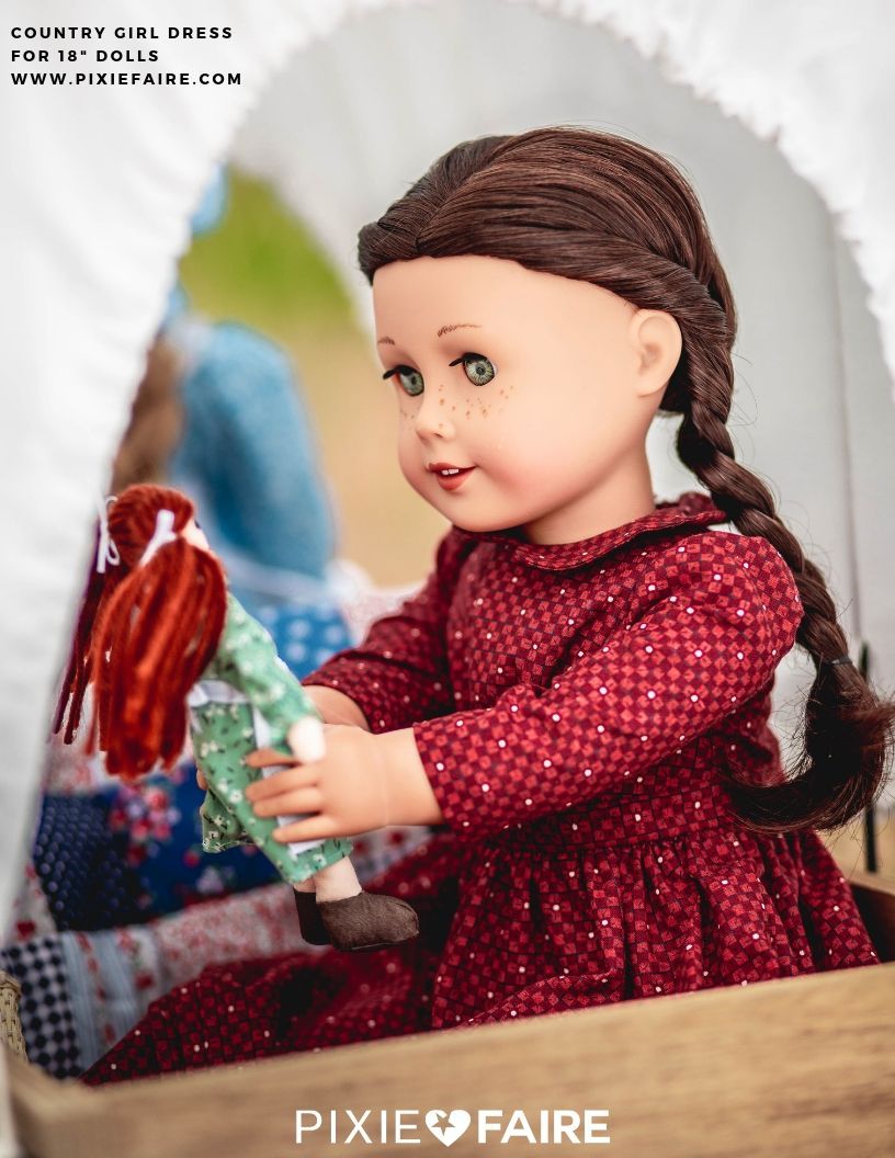 Thimbles and Acorns 18 Inch Historical Country Girl 18" Doll Clothes Pixie Faire