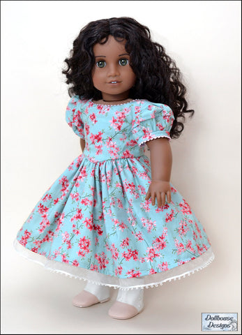 Dollhouse Designs 18 Inch Historical 1850s Promenade 18" Doll Clothes Pattern Pixie Faire