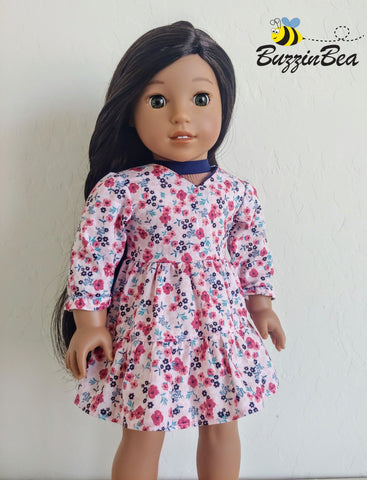 BuzzinBea 18 Inch Modern Jasmine Dress 18" Doll Clothes Pattern Pixie Faire