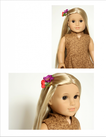 Heritage Doll Fashions 18 Inch Historical 1970's Panel Dress 18" Doll Clothes Pattern Pixie Faire