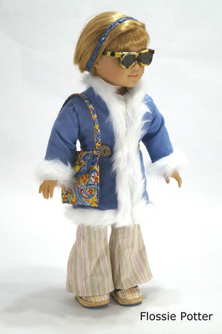 Flossie Potter 18 Inch Historical '70s Triple Play Coats 18" Doll Clothes Pattern Pixie Faire