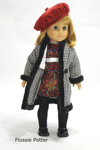 Flossie Potter 18 Inch Historical '70s Triple Play Coats 18" Doll Clothes Pattern Pixie Faire