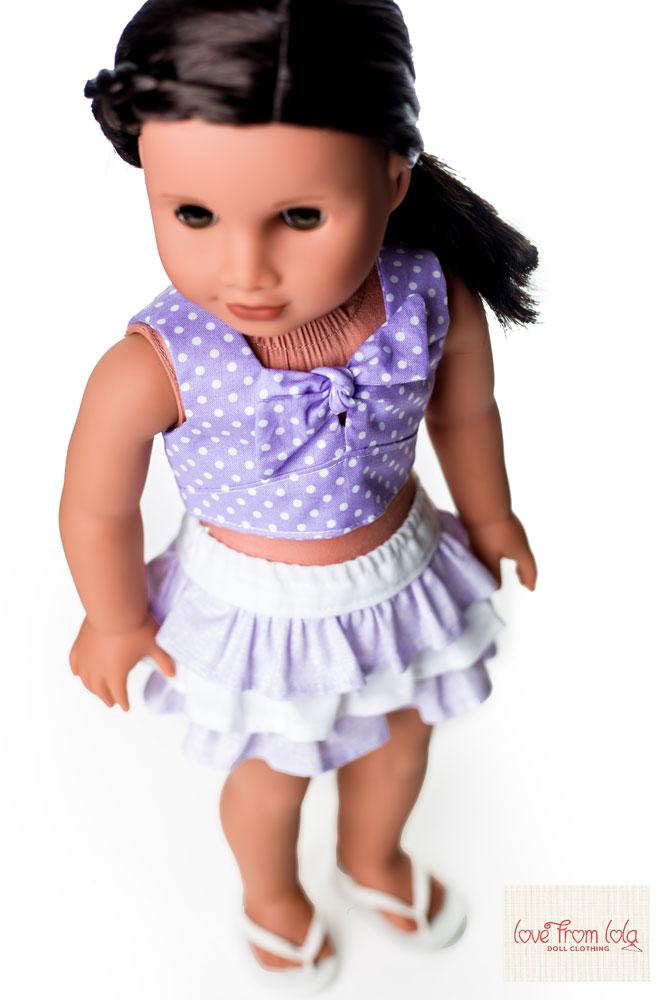 Love From Lola 18 Inch Modern Knot Your Dress 18" Doll Clothes Pattern Pixie Faire