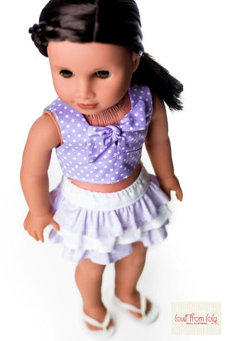 Love From Lola 18 Inch Modern Knot Your Dress 18" Doll Clothes Pattern Pixie Faire
