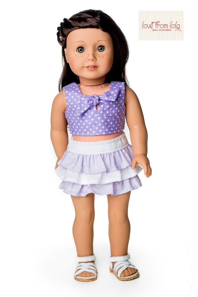 Love From Lola 18 Inch Modern Knot Your Dress 18" Doll Clothes Pattern Pixie Faire