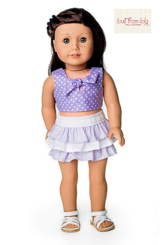 Love From Lola 18 Inch Modern Knot Your Dress 18" Doll Clothes Pattern Pixie Faire