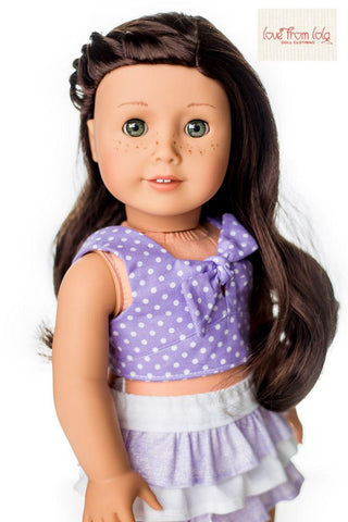 Love From Lola 18 Inch Modern Knot Your Dress 18" Doll Clothes Pattern Pixie Faire