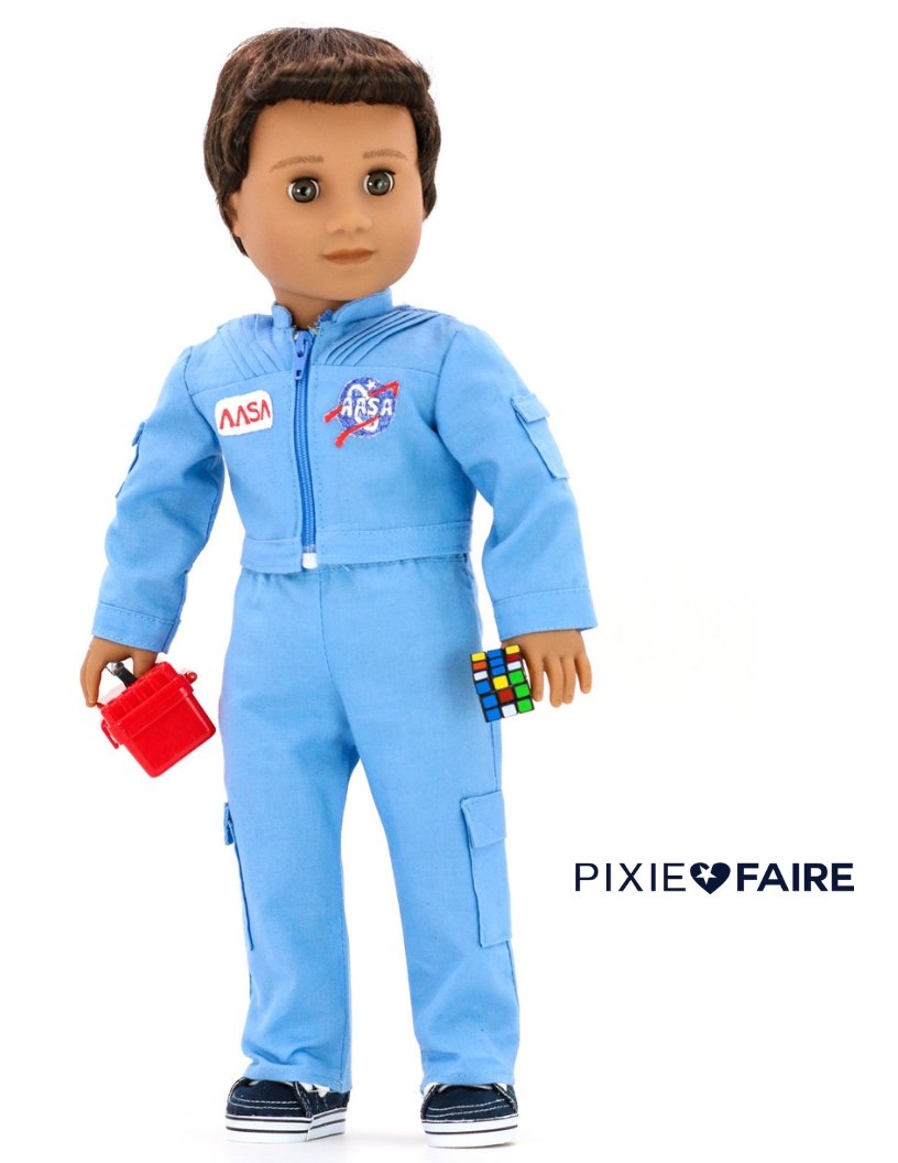 Forget Me Not Designs 18 Inch Modern Space Endeavor Flightsuit 18" Doll Clothes Pattern Pixie Faire
