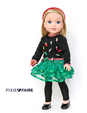 Karen Lorraine Design WellieWishers Dance Time 14"-15" Doll Clothes Pattern Pixie Faire