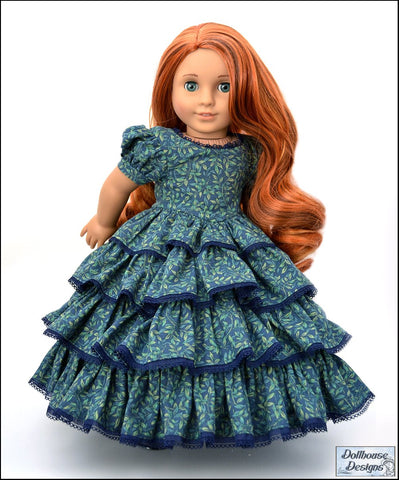 Dollhouse Designs 18 Inch Historical 1850s Promenade 18" Doll Clothes Pattern Pixie Faire