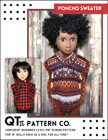 QTπ Pattern Co A Girl For All Time Poncho Pattern For A Girl For All Time Dolls Pixie Faire
