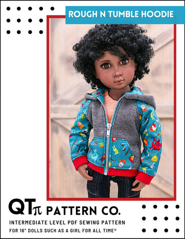QTπ Pattern Co A Girl For All Time Rough N Tumble Hoodie Pattern For A Girl For All Time Dolls Pixie Faire