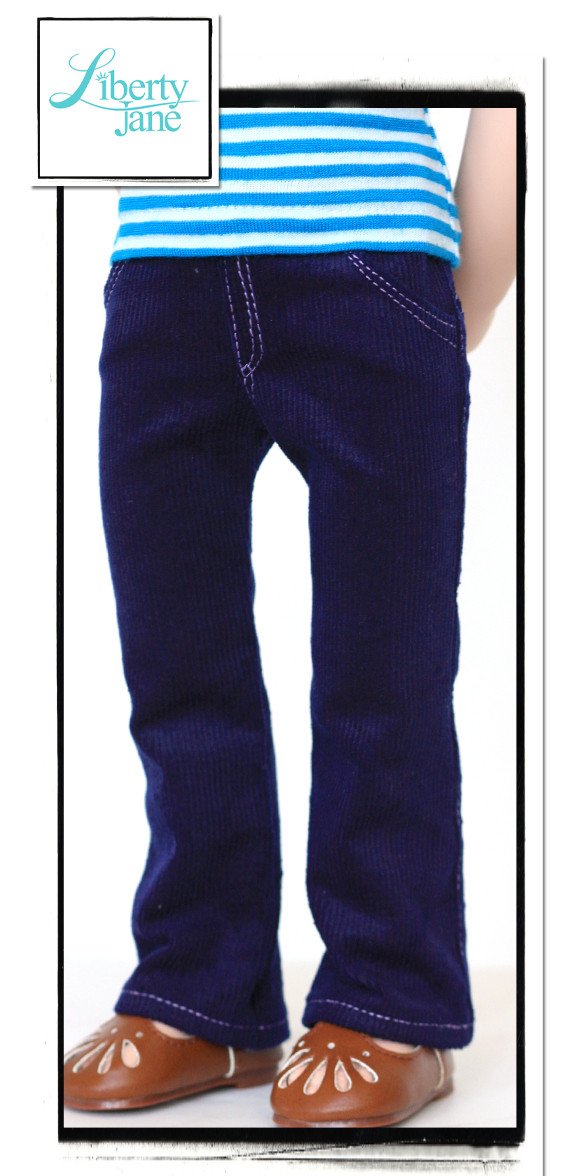 Liberty Jane A Girl For All Time Bootcut Jeans Pattern for AGAT Dolls Pixie Faire