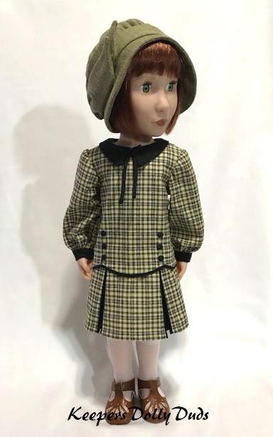 Keepers Dolly Duds Designs A Girl For All Time Downtown 1920s Dress and Hat Pattern For A Girl For All Time Dolls Pixie Faire