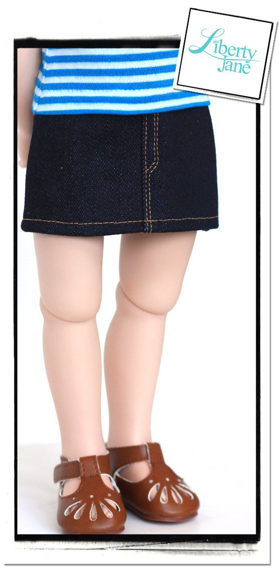 Liberty Jane A Girl For All Time Mini Skirt Pattern for AGAT Dolls Pixie Faire