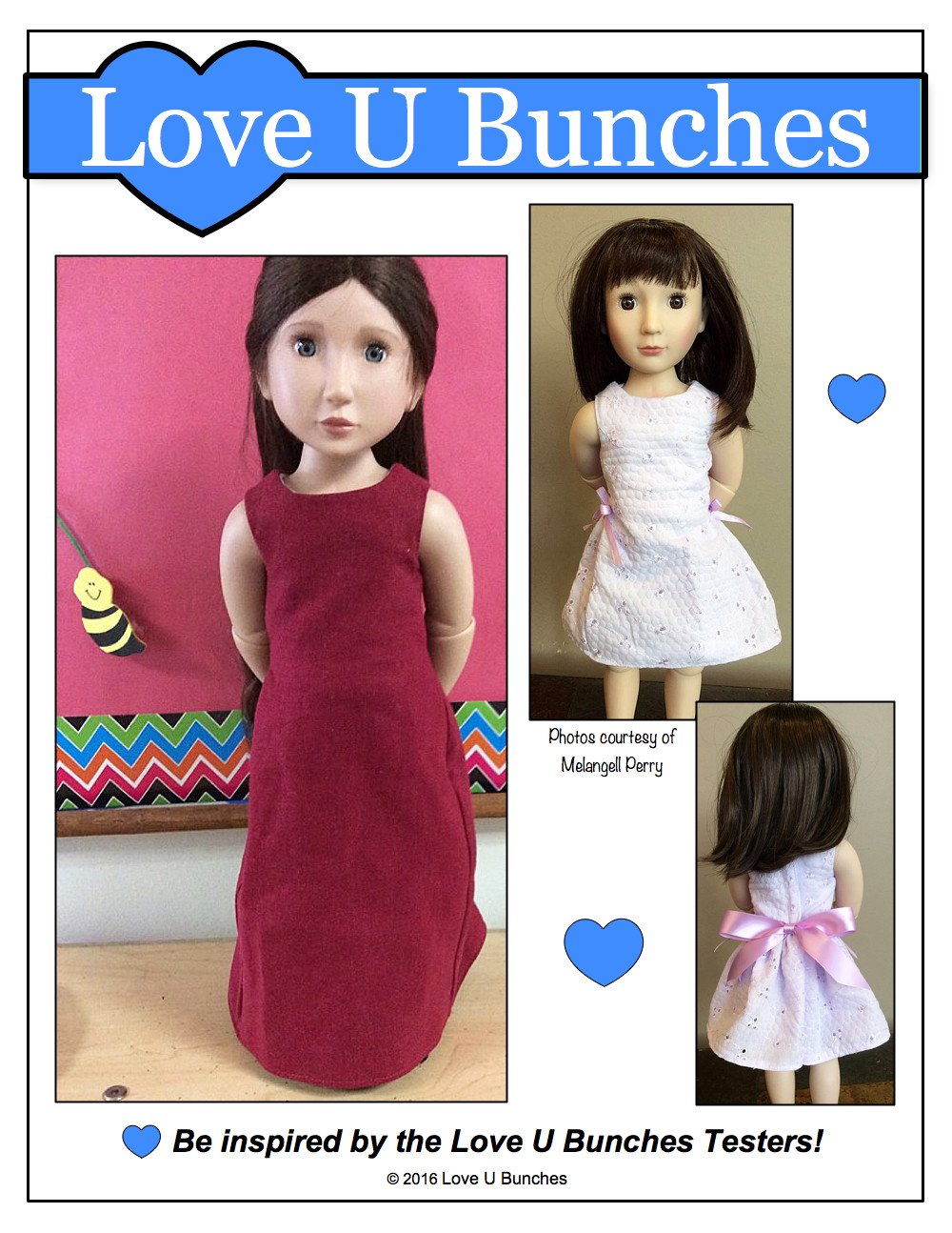 Love U Bunches A Girl For All Time Polka Dot Party Dress for AGAT Dolls Pixie Faire