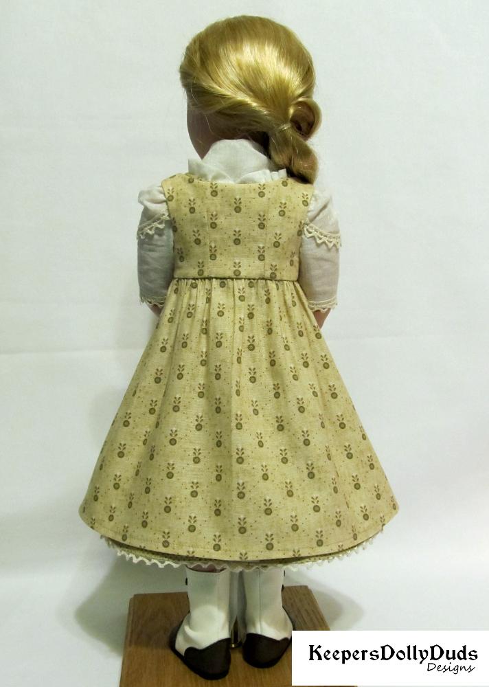 Keepers Dolly Duds Designs A Girl For All Time Regency Pinafore Dress and Fichu Pattern For A Girl For All Time Dolls Pixie Faire
