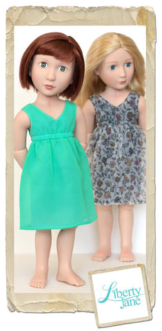 Liberty Jane A Girl For All Time Salina Dress Pattern for AGAT Dolls Pixie Faire