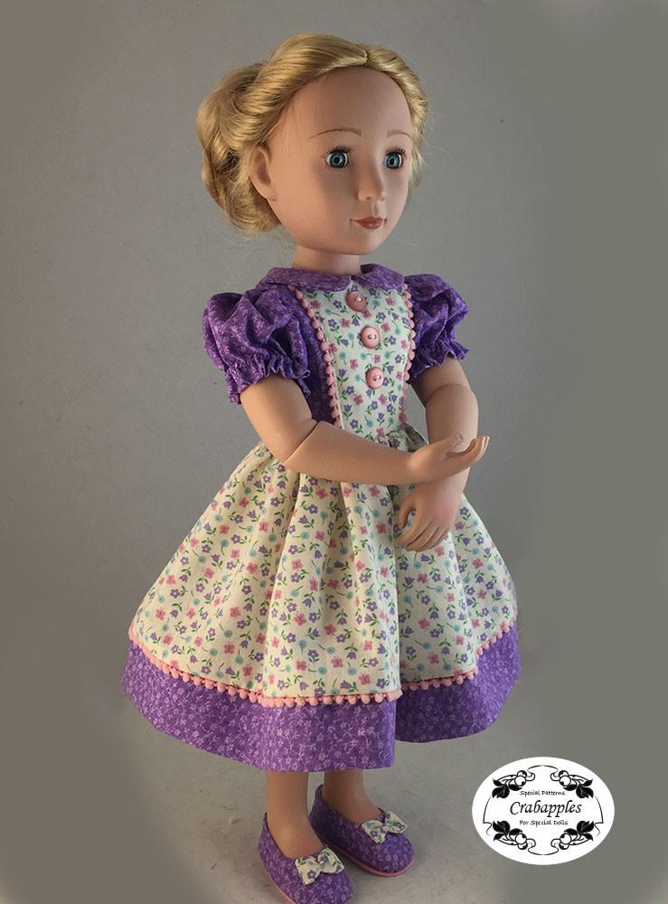 Crabapples A Girl For All Time School Girl Dresses Pattern for AGAT Dolls Pixie Faire