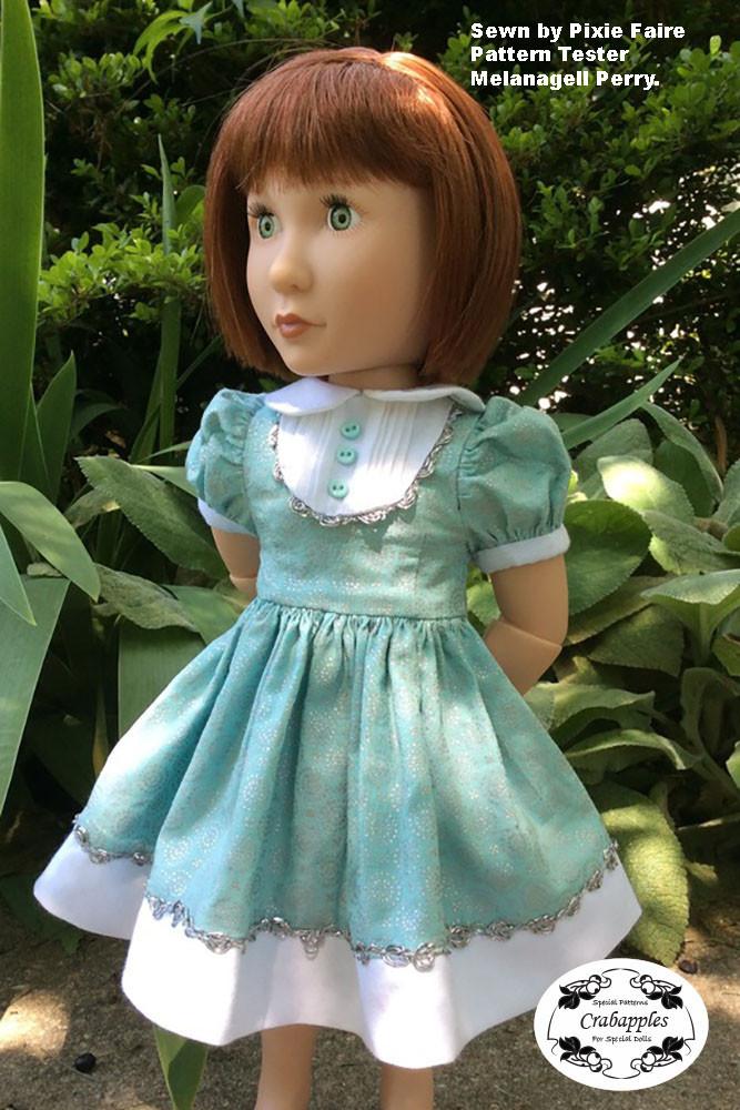 Crabapples A Girl For All Time School Girl Dresses Pattern for AGAT Dolls Pixie Faire