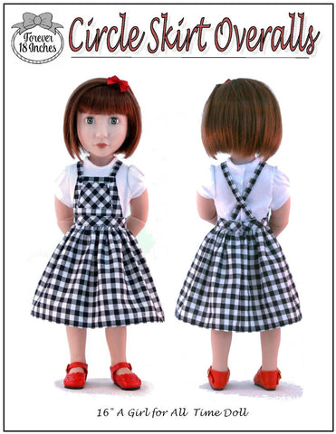 Forever 18 Inches A Girl For All Time Circle Skirt Overalls Pattern for A Girl For All Time and Starlette Dolls Pixie Faire