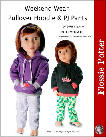 Flossie Potter A Girl For All Time Weekend Wear Hoodie & PJ Pants for AGAT Dolls Pixie Faire