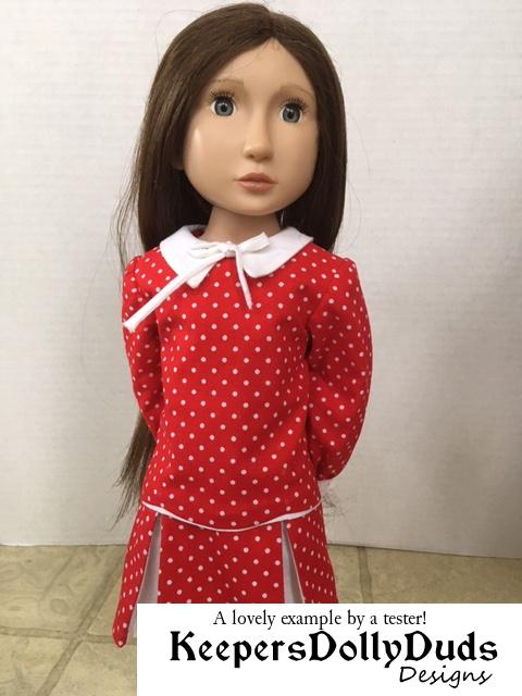 Keepers Dolly Duds Designs A Girl For All Time Downtown 1920s Dress and Hat Pattern For A Girl For All Time Dolls Pixie Faire