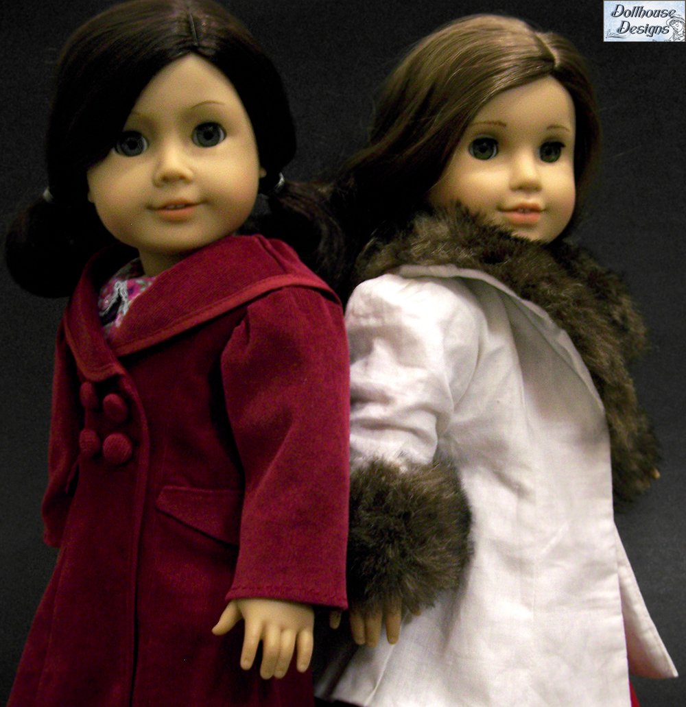 Dollhouse Designs 18 Inch Historical 1930s Coat Set 18" Doll Clothes Pattern Pixie Faire