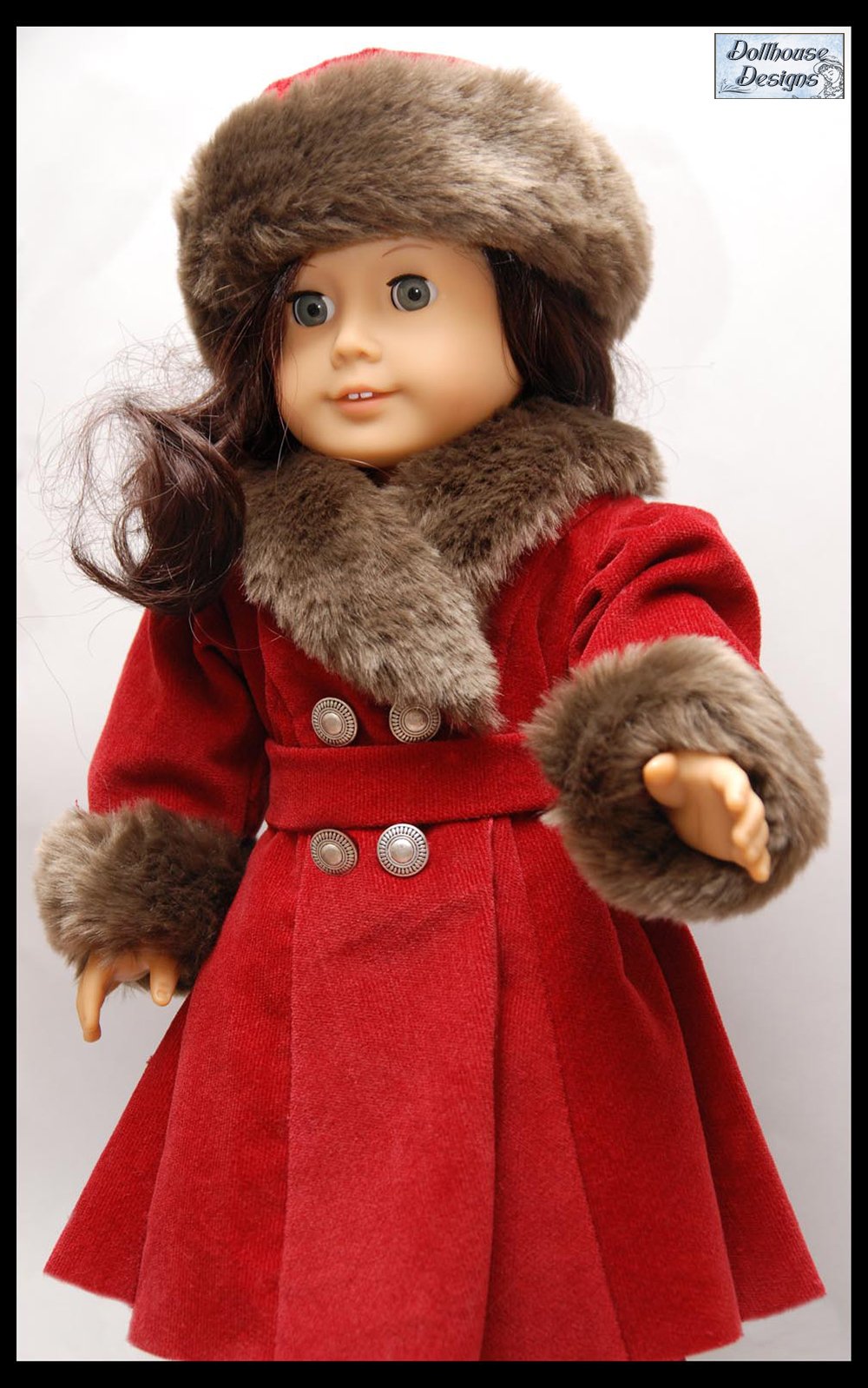 Dollhouse Designs 18 Inch Historical 1930s Coat Set 18" Doll Clothes Pattern Pixie Faire