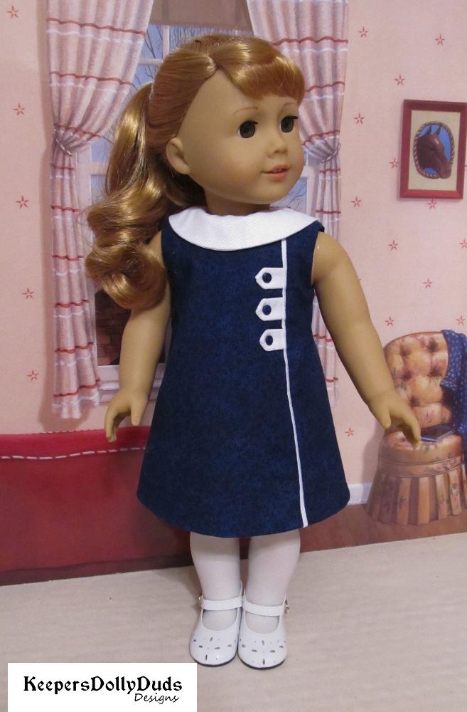Keepers Dolly Duds Designs 18 Inch Historical 1960s Town and Country Dress 18" Doll Clothes Pattern Pixie Faire